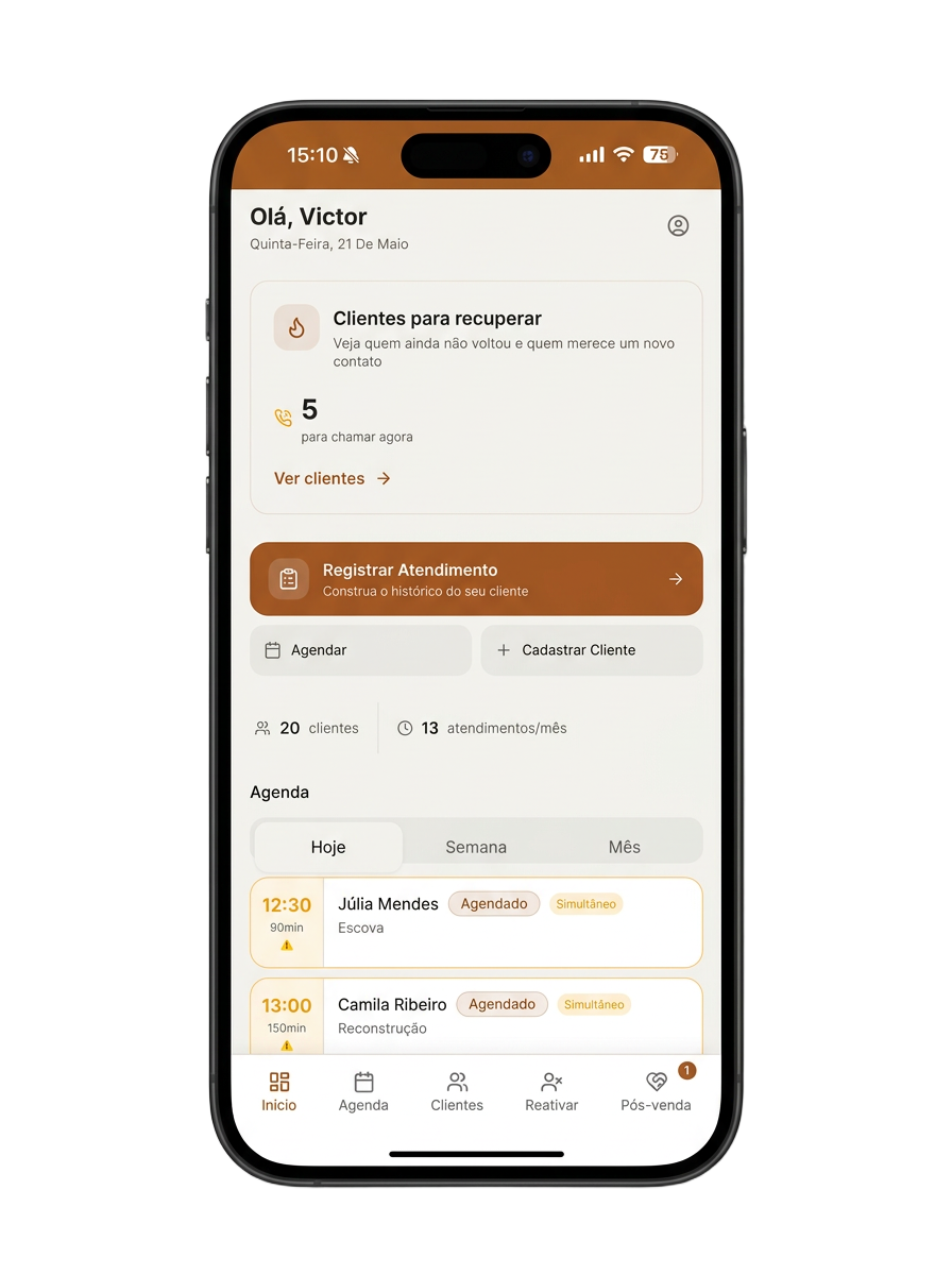 EBCLASS Gestão — app para cabeleireiros